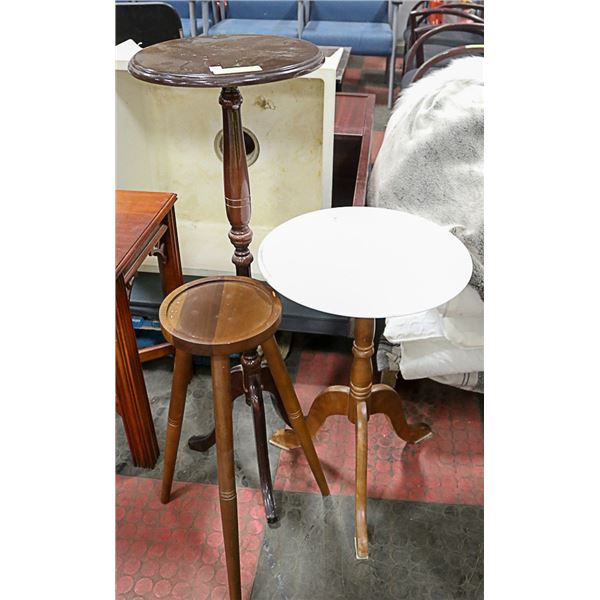 GROUP OF THREE TRIPOD PLANT STANDS