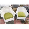 Image 1 : TWO WICKER CHAIRS WITH WITH SEAT CUSHIONS