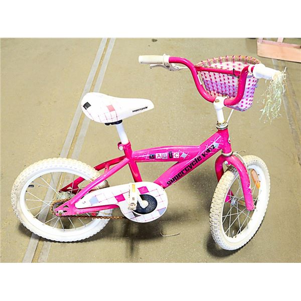 PINK GIRL'S SUPERCYCLE BIKE WITH BASKET