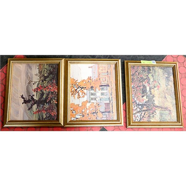 GROUP OF 7 SET OF 3 PICTURES TOGETHER