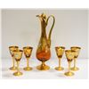 Image 1 : GOLD COLOR GOBLET WITH SIX PIECE GOBLET SET