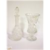 Image 1 : PINWHEEL CRYSTAL LOT VASE AND DECANTER