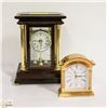 Image 1 : TWO GOLD TONE MANTLE CLOCKS LOT