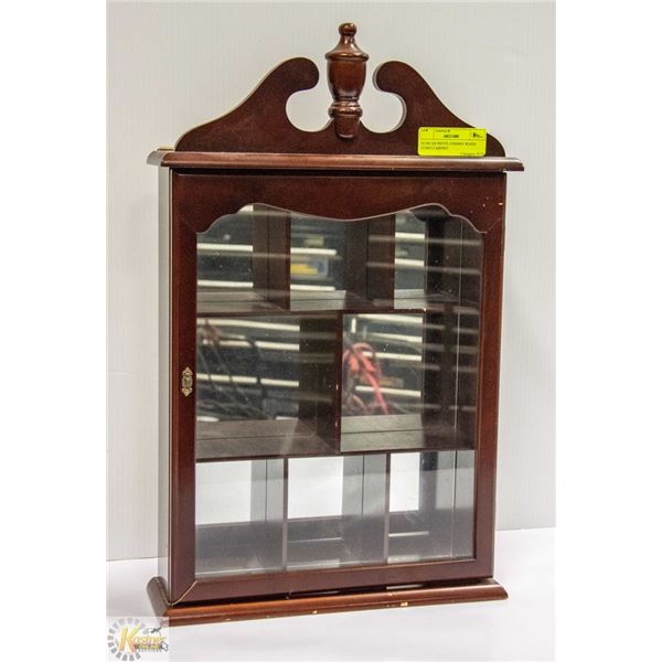 DUNCAN PHYFE CHERRY WOOD CURIO CABINET