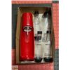 Image 1 : RED SODASTREAM SYSTEM WITH 4 BOTTLES