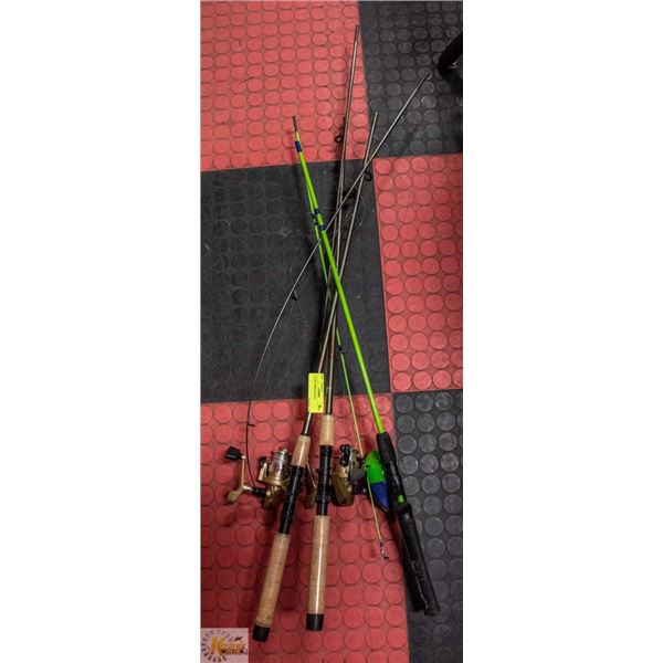 LOT OF 3 FISHING RODS