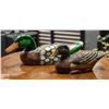 Image 1 : PAIR OF HAND PAINTED WOOD DUCKS