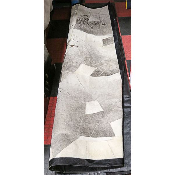 COWHIDE RUG LARGE 7 X 8 FT LEATHER BACKED