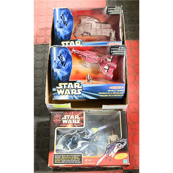 STAR WARS ACTION FLEET AND EPISODE 1 LOT 3 PIECES