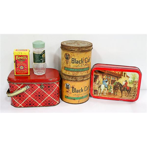 ASSORTED ANTIQUE AND VINTAGE TINS