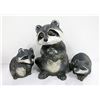 Image 1 : 3PC RACOON FAMILY GARDEN / YARD ORNAMENTS