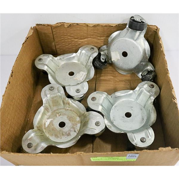 FLAT OF 4 ROLLERS WITH 3 WHEELS EACH