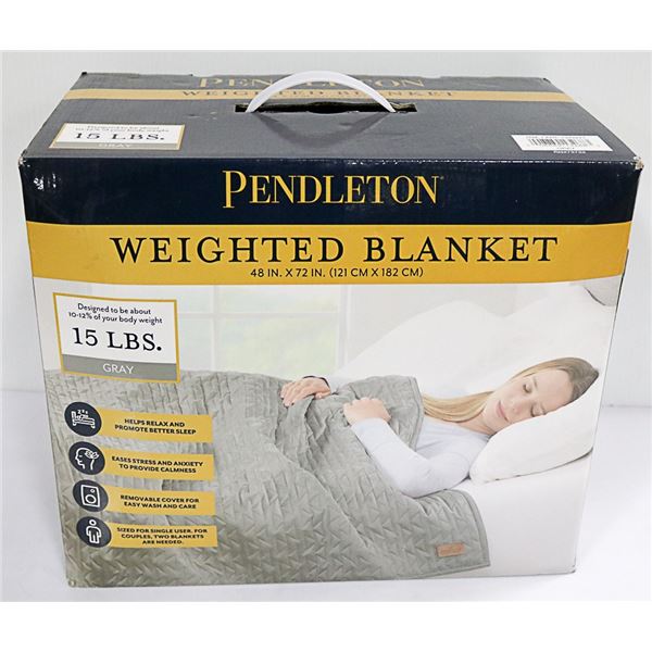 PENDLETON WEIGHTED BLANKET 15 LBS 48" X 72" BEIG