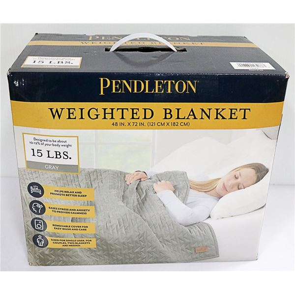 PENDLETON WEIGHTED BLANKET 15 LBS 48" X 72" BEIG
