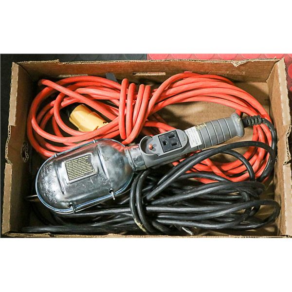 25FT TROUBLE LIGHT WITH OUTLET & 30FT EXTENSION