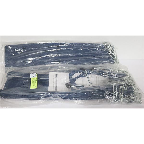 PAIR OF OUTDOOR SWINGS W/ CHAIN  NEW IN PACKS