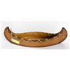Image 1 : WOOD MINIATURE CANOE 19"
