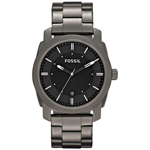 NEW FOSSIL BLACK DIAL ST STEEL 42MM MSRP$207 WATCH