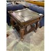 Image 2 : NEW OUT OF BOX GLASS TOP END TABLE 25 X 26 X 26"