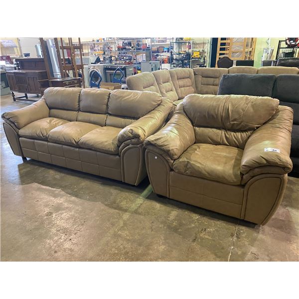 2PC LEATHER SOFA SET