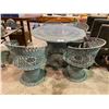Image 1 : PATIO SET GLASS TOP TABLE + 4 CHAIRS