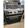 Image 1 : BLUESTAR 4 BURNER GAS STOVE WITH GAS CONVECTION OVEN MISSING KNOB 30"