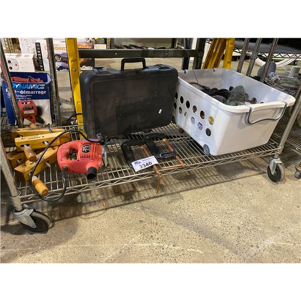 ASSORTED CLAMPS, KREG JIG TOOL, & MORE