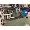 Image 1 : ASSORTED BINS OF MISC. ITEMS, TOOLS, & LIQUIDS