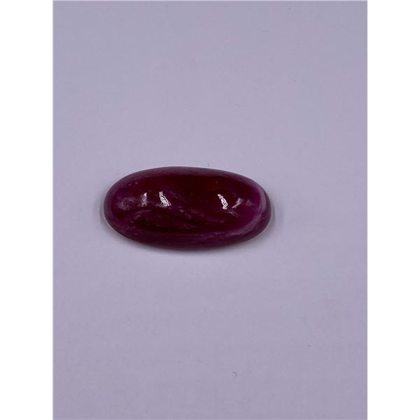 SUPERB NATURAL RUBY CABOCHON, 30.37CT, 26.00 X 13.60 X 8.00MM, OVAL CUT, TRANSLUCENT, MADAGASCAR,
