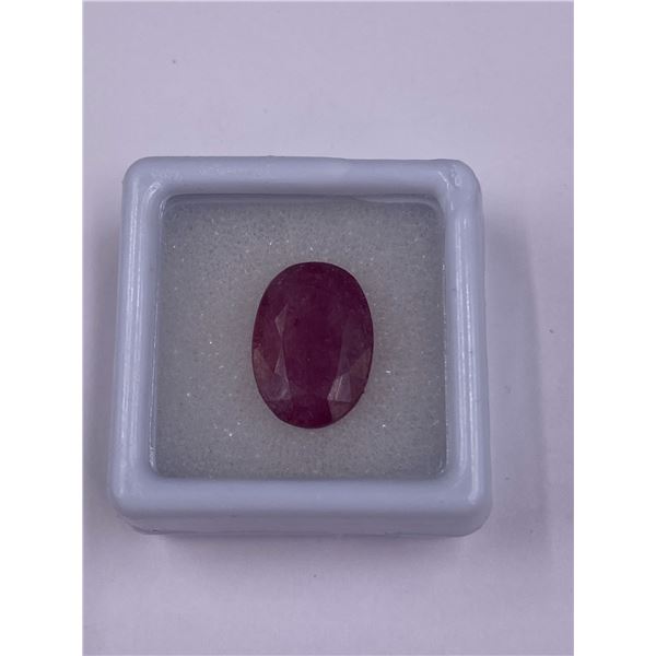 NATURAL SUPERB RUBY 6.85CT, 13.90 X 9.77 X 4.46MM, PURPLISH RED COLOUR, OVAL CUT, CLARITY SI1,