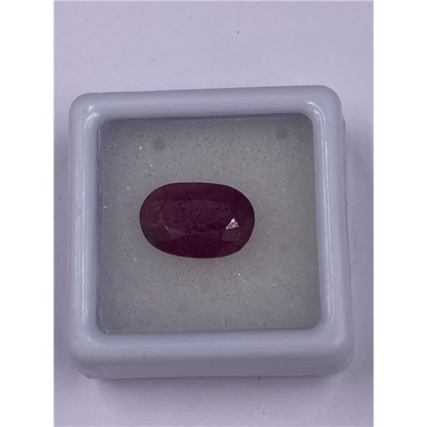 NATURAL SUPERB RUBY 5.90CT, 12.40 X 8.42 X 5.59MM, PURPLISH RED COLOUR, OVAL CUT, CLARITY VS2