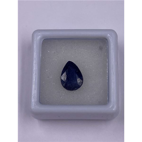 NATURAL BLUE SAPPHIRE 4.20CT, 10.56 X 7.77 X 4.84MM, DARK BLUE COLOUR, PEAR CUT, CLARITY SI-VS,