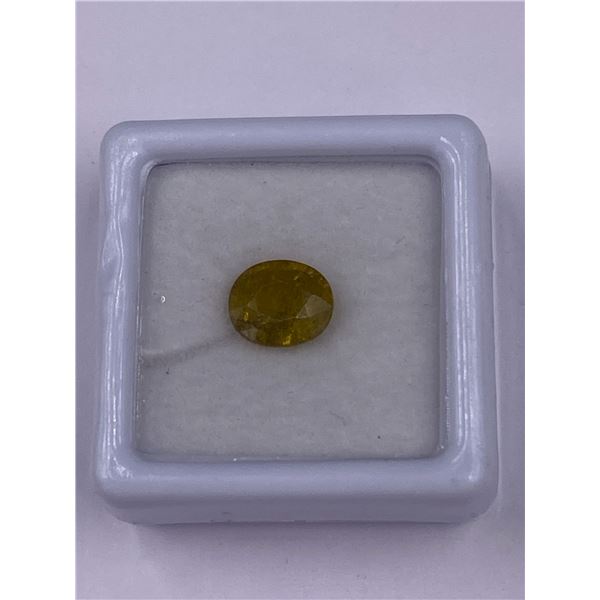 YELLOWISH GREEN SAPPHIRE 2.25CT, 7.93 X 6.89 X 4.48MM, OVAL SHAPE, CLARITY VS, MADAGASCAR, UNHEATED