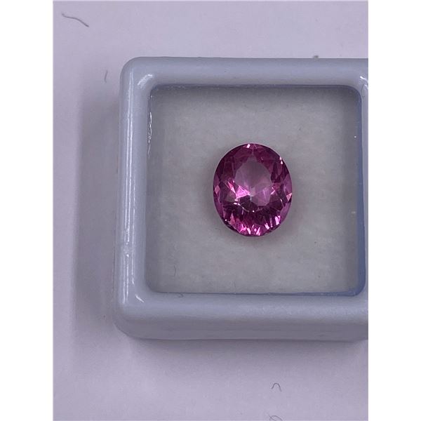 PINK TOPAZ 3.94CT, 10.5 X 8.8 X 6.0MM, OVAL CUT CLARITY IF-LOUPE CLEAN, BRAZIL, CVD