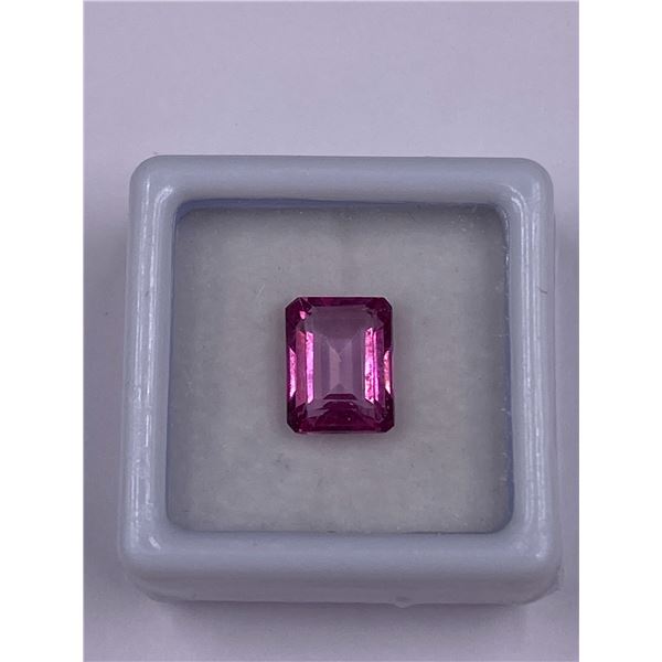 PINK TOPAZ 3.52CT, 9.7 X 7.6 X 4.8MM, EMERALD CUT, CLARITY IF-LOUPE CLEAN, BRAZIL, CVD