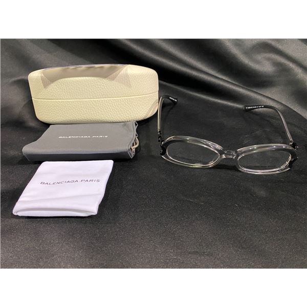 NEW WITH CASE BALENCIAGA GREY FRAME GLASSES
