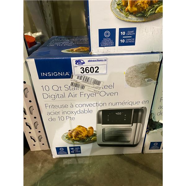 INSIGNIA 10 QT STAINLESS STEEL DIGITAL AIR FRYER OVEN