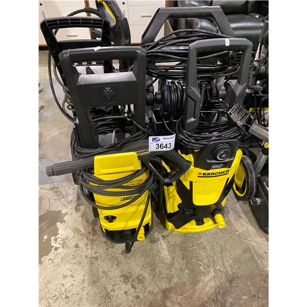 2 KARCHER PRESSURE WASHERS (MAY NEED REPAIR & OR MISSING PIECES)
