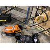 Image 1 : LAWNMASTER ORANGE 2-IN-1 ELECTRIC LAWN MOWER (MAY NEED REPAIR & OR MISSING PIECES)