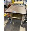 Image 1 : SMALL DESK (24 X 24 X 29") & HOME DEPOT CAN