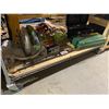 Image 1 : TABLE SAW, CLAMP, CROWBAR, WORK LIGHT, TOOL BOX WITH CONTENTS, & MORE