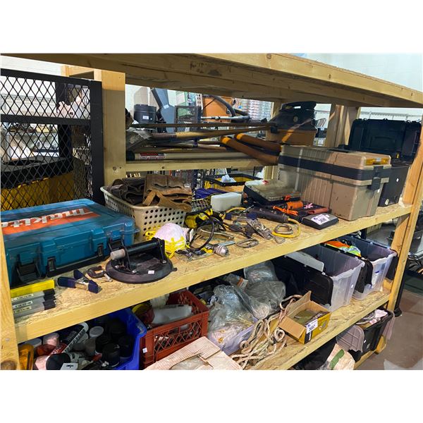 TOOL BOXES WITH CONTENTS, ASSORTED TOOLS, LIGHT, & MORE