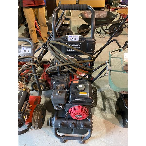 SIMONZ PLATINUM SERIES 3000PSI PRESSURE WASHER MAY NEED REPAIRS &/OR MISSING PIECES