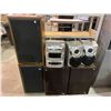Image 1 : ASSORTED SPEAKERS & PANASONIC RADIO