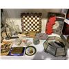 Image 2 : CHESS BOARD + PIECES, ENCYCLOPEDIAS, SHIP BOOKS, MARBLES, & MORE