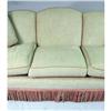 Image 3 : A BEIGE LINEN UPHOLSTERED SOFA