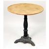 Image 2 : A CAST-IRON AND WOOD-TOP CIRCULAR TABLE