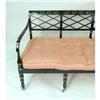 Image 2 : A REGENCY STYLE EBONIZED AND PAINTED SETTEE