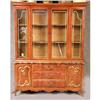 Image 1 : A TWO PIECE GLASS FRONT DISPLAY CABINET