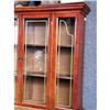 Image 3 : A TWO PIECE GLASS FRONT DISPLAY CABINET